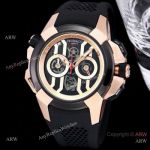 Copy Jacob and Co Epic X Mens Quartz Watches Rose Gold and Black